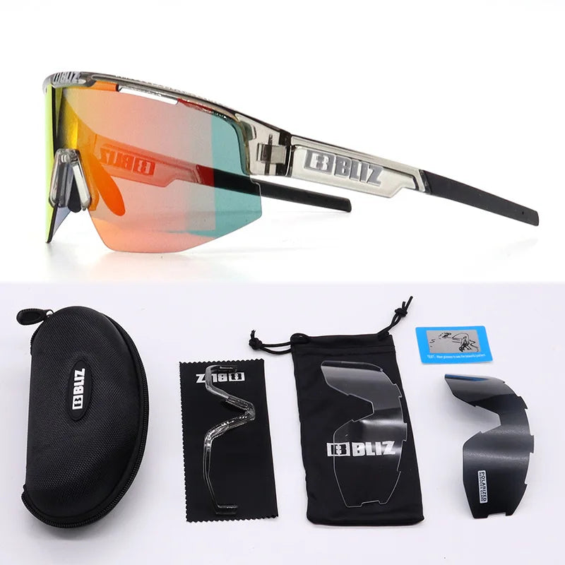 B BLIZ Matrix Unisex Sport Sunglasses TR90 Lightweight Cycling Glasses with Hydro Lens UV400 Protection for Running & Skiing