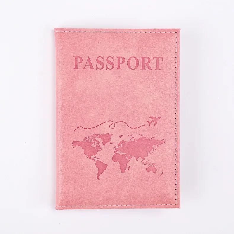 Women Men Letter Lover Passport Cover Men Women Travel Passport Case Leather Cute Passport Wallet Purse Girl Card Holder