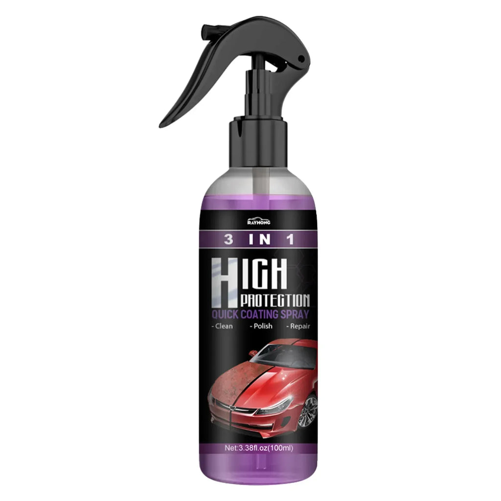 Multi-Functional Coating Renewal Agent,3 in 1 Ceramic Car Coating Spray, Plastic Parts Refurbish Agent,Fast-Acting Coating Spray