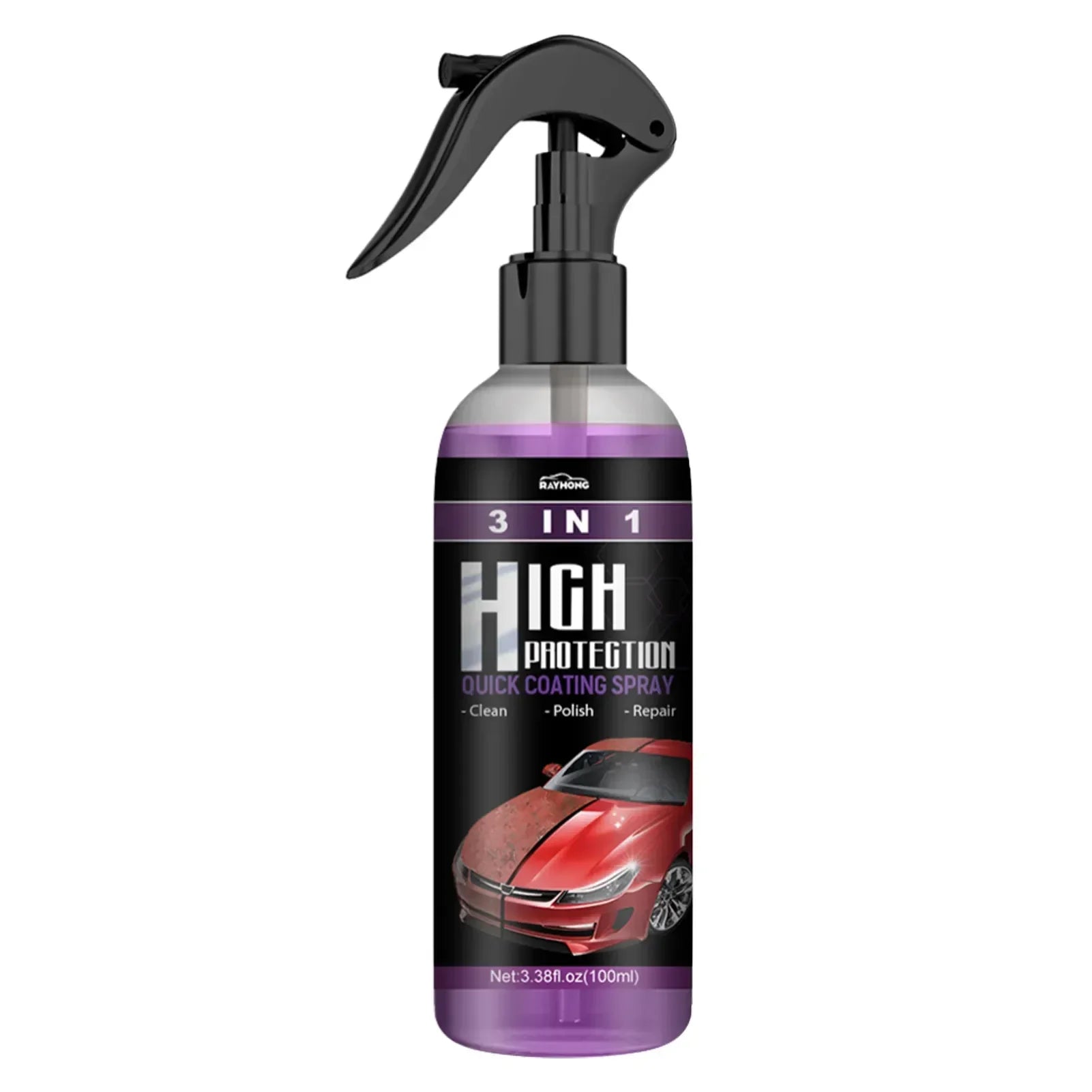 Multi-Functional Coating Renewal Agent,3 in 1 Ceramic Car Coating Spray, Plastic Parts Refurbish Agent,Fast-Acting Coating Spray
