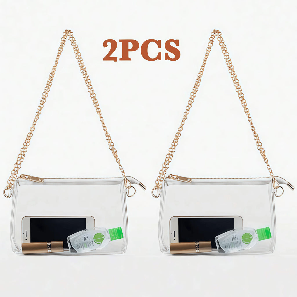 Transparent Envelope Shoulder Bag,Mini Bag Clear Pvc Adjustable Strap For Daily,  Clutch Clear Purse Crossbody Shoulder Bags Stadium Approved Bags