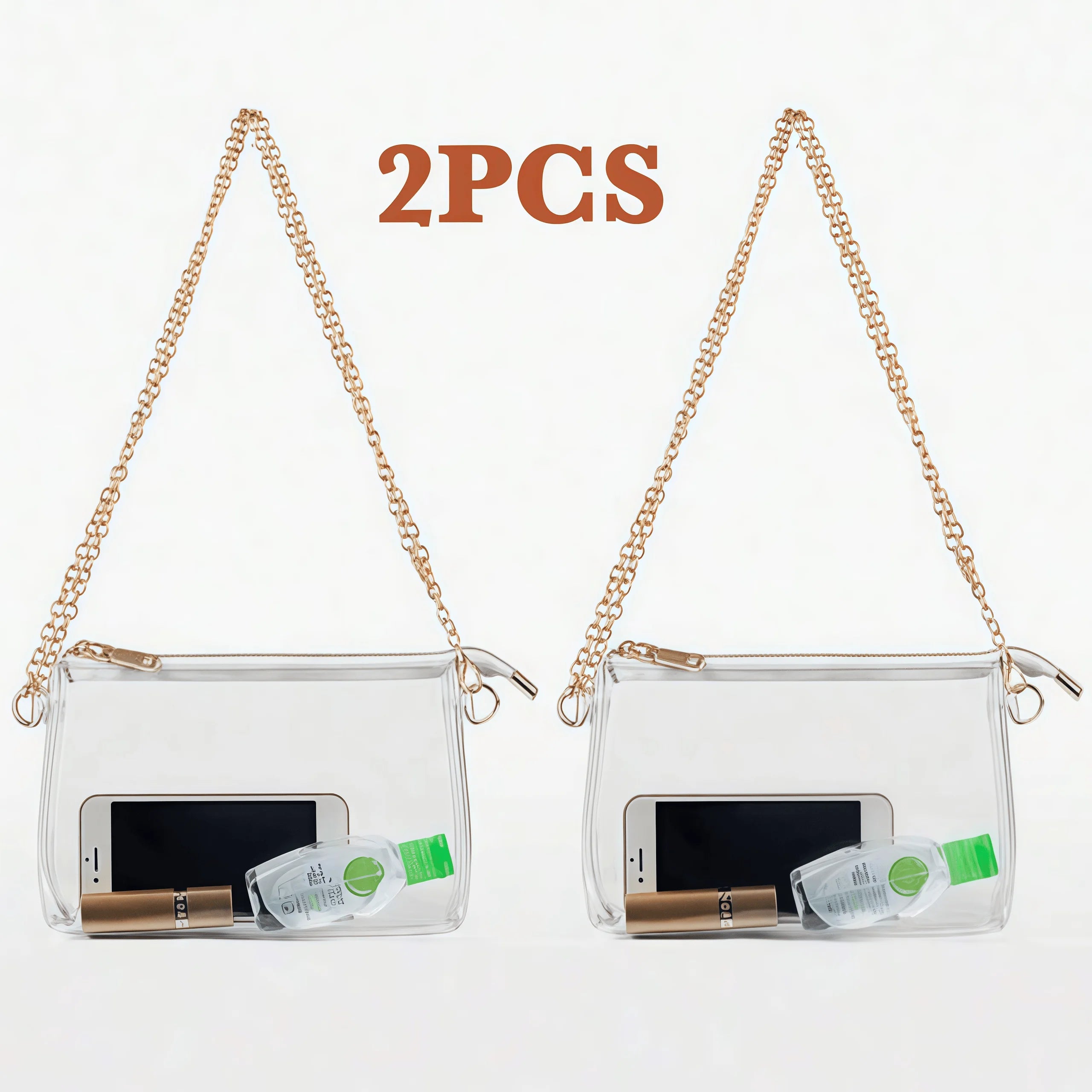Transparent Envelope Shoulder Bag,Mini Bag Clear Pvc Adjustable Strap For Daily,  Clutch Clear Purse Crossbody Shoulder Bags Stadium Approved Bags