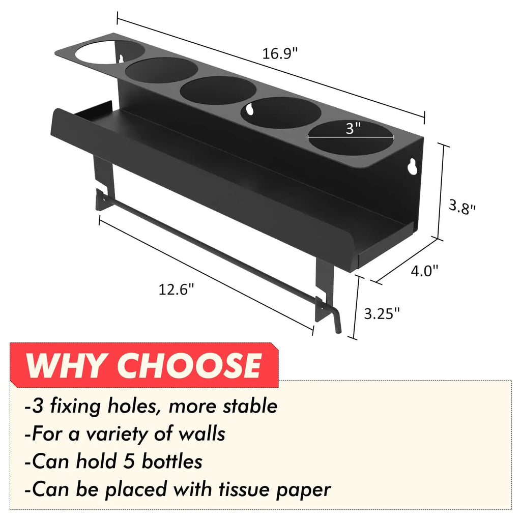 Spray Can Tool organizer Rack 3 Layers Wall Mount Heavy Duty Tool Shelf Spray Bottle Holder Workshop Garage Storage Tool Cabinet