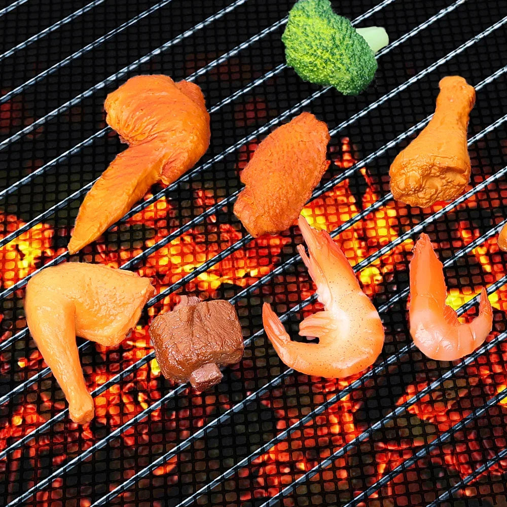 Non-Stick BBQ Grid Pad High Temperature Resistant Barbecue Mesh Reusable Easily Cleaned Cooking Pads Baking Grill Tool 40x30cm