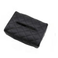 Solid Color Checkered Leather Wear-Resistant Tissue Box Car Seat Back Sunshade Hanging Tissue-Bag Buckle Strap Easy Installation