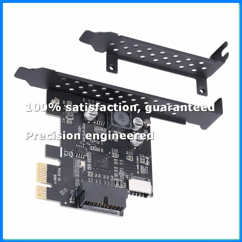 PCI-E 1X To USB 3.2 GEN1 5Gbps 20Pin Front Panel Header (To Type-C Front Panel Header) Front Panel Connector Riser Card-A69M