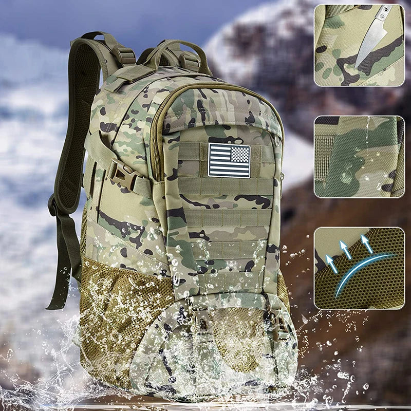 Men Tactical Backpacks Outdoor 35L Large Capacity Man 3 Days Molle Hking Bags For Outdoor Trekking Camping Backpack Travel Bag