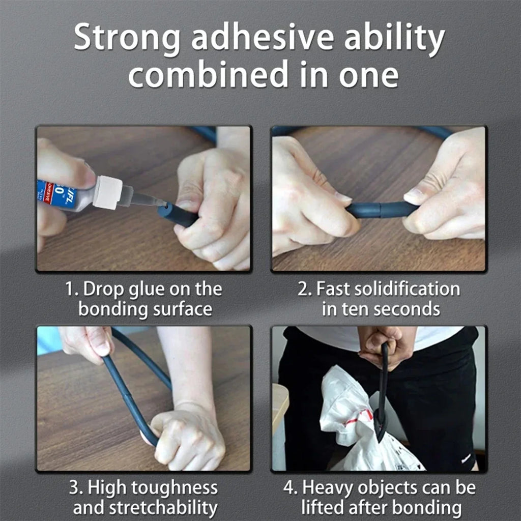 0.7Oz-20G 480 Black Ultra-Fast-Drying Black Cyanoacrylate Plastic Wood Metal Tire Rubber Shoe Tire Liquid Strong Adhesive Repair Glue Includes 1-25 Pieces of Glue Tubes