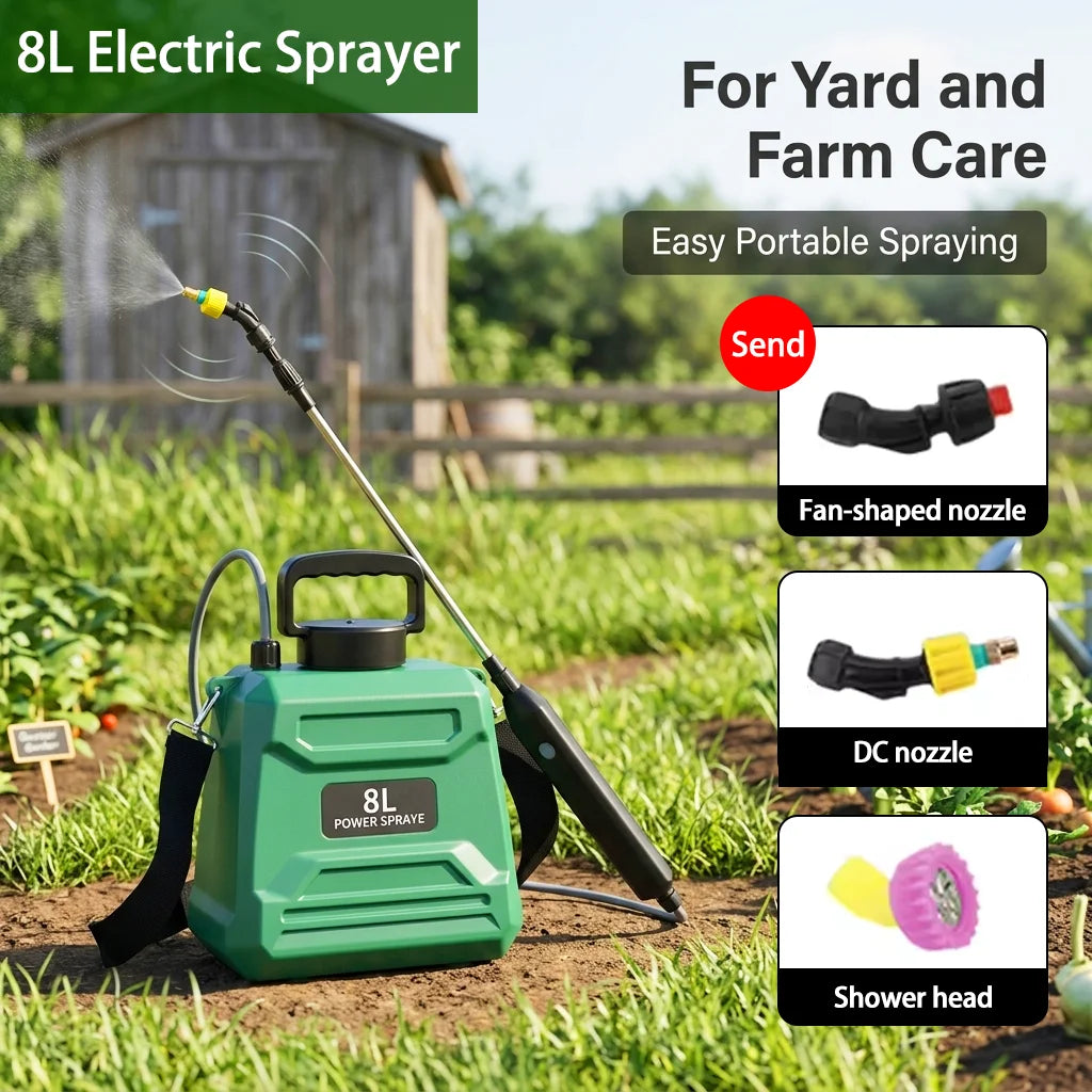 NEW Electric Sprayer Portable Agricultural Sprayer for Home High-Pressure Pesticide Sprayer Garden Watering Flower Mist Machine.