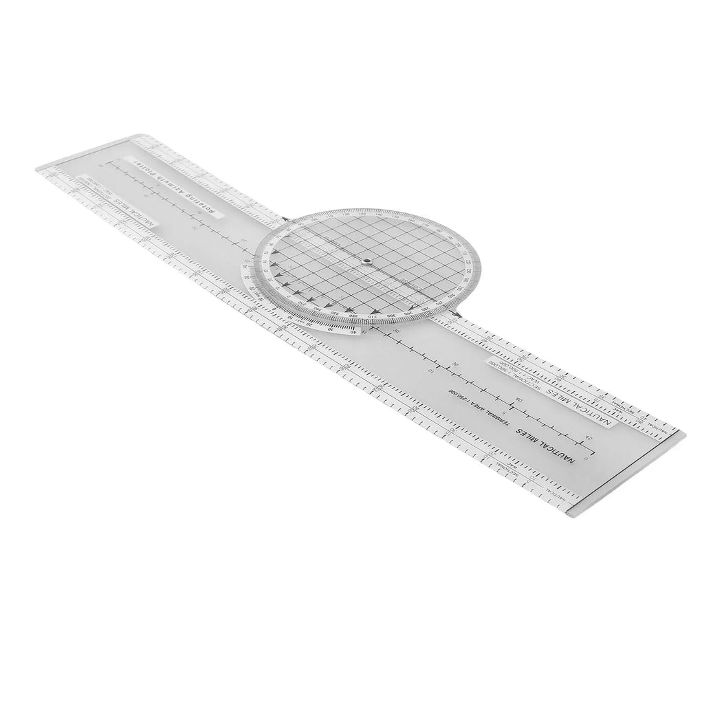 33.6*11.1cm Plotter Aviation Slide Ruler Aerial Plotter Azimuth Rotation Slide Ruler Navigation Engineering Ruler Tools Parts