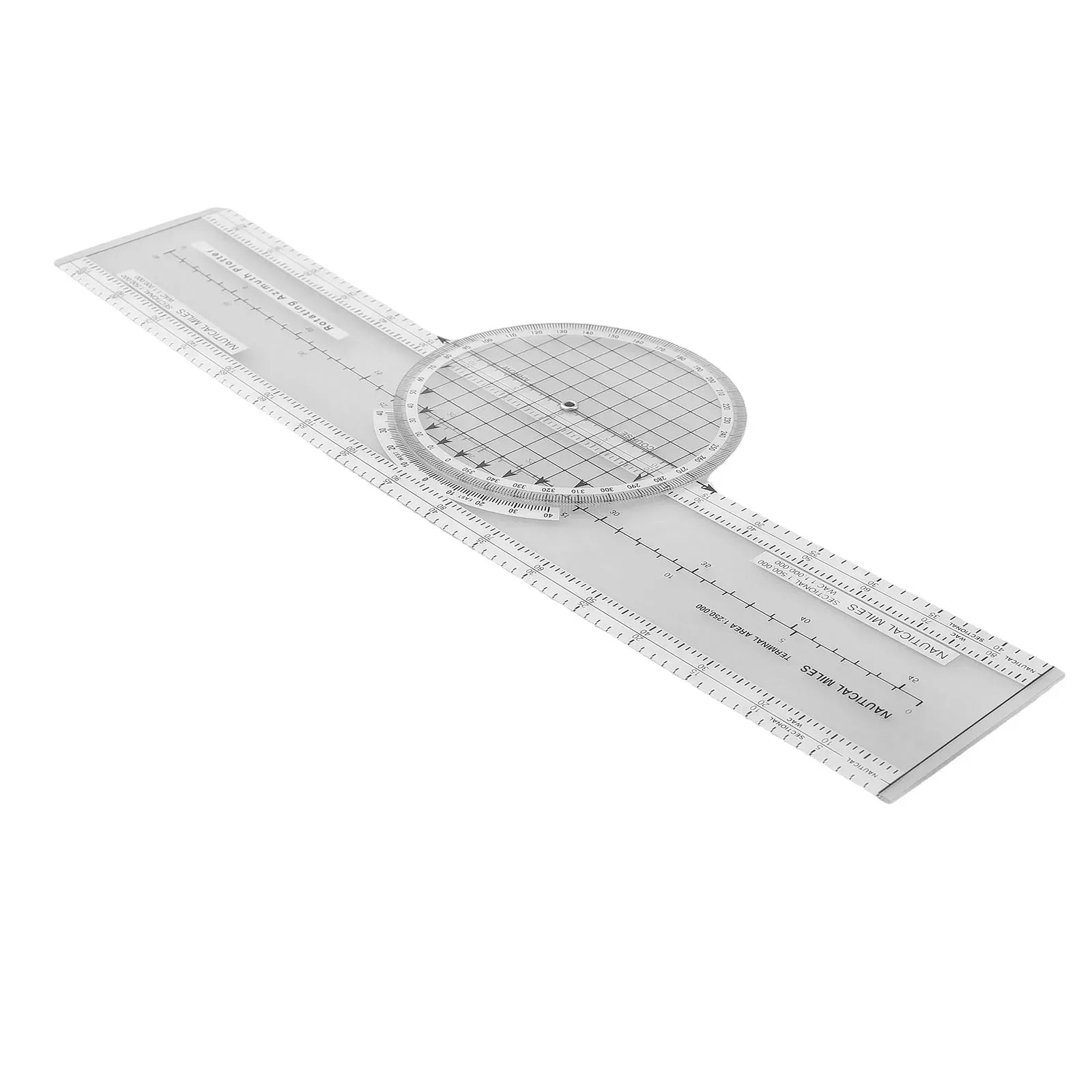33.6*11.1cm Plotter Aviation Slide Ruler Aerial Plotter Azimuth Rotation Slide Ruler Navigation Engineering Ruler Tools Parts