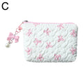 1PC Color Bow Canvas Large Capacity Lipstick Air Cushion Storage Bags Women's Makeup Bag Commuter Handbag Travel Toiletry Bags