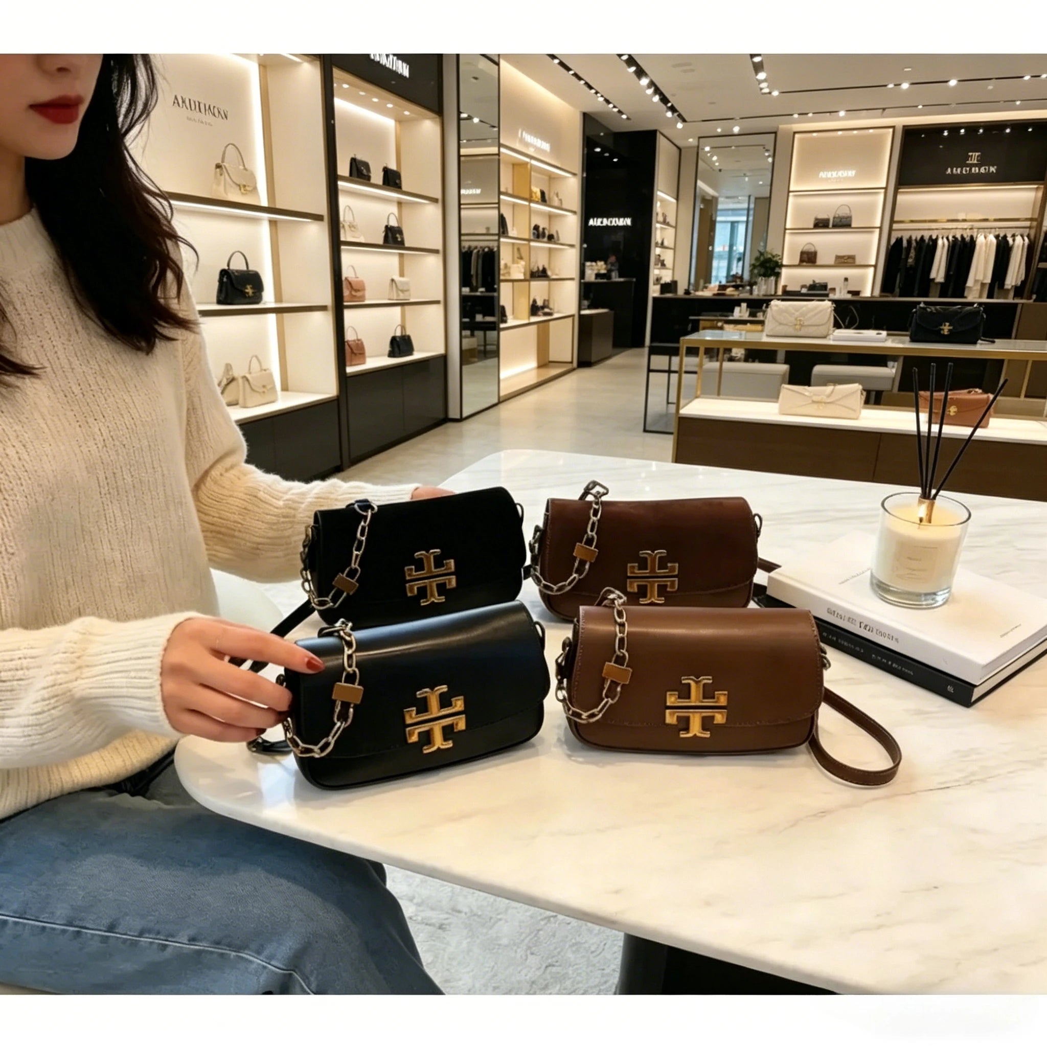 Minimalist Diaper Bag Women's Leather Crossbody Bag Luxury Vintage Tote Designer Large Capacity Elegant And Stylish