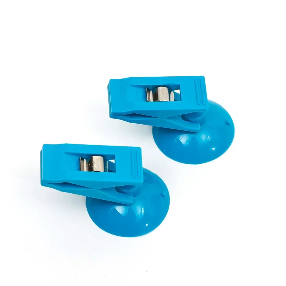 2pcs Car Interior Window Clip Mount  Suction Cup Clip Round Suction Cup Clamp Car Clips Reusable Metal Holder for Card Bills