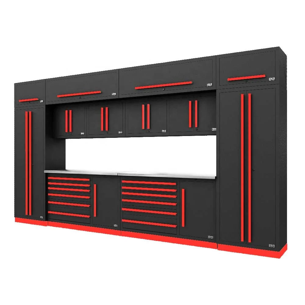 JZD Workstation  Combo Workshop Storage Roller Tool Box Cabinets Tool Box Garage Cabinet and Workbench