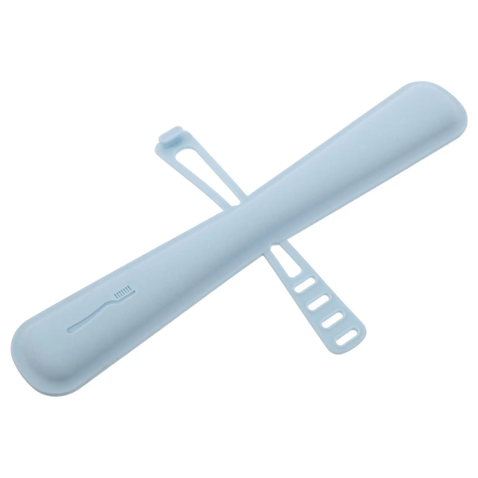 Blue Silicone Toothbrush Case Travel Portable Tooth Brush Holder Organizer Compact Waterproof Storage Box for Business Vacation