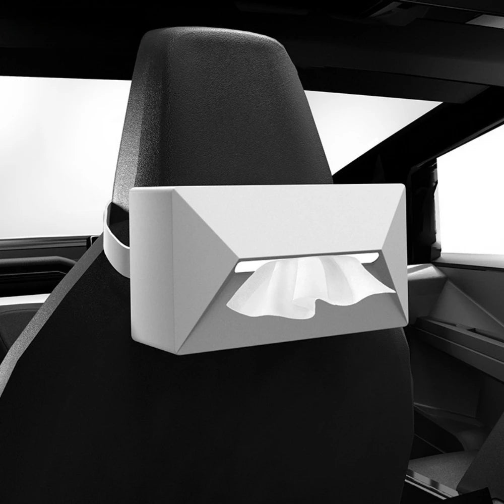 Silicone Car Tissue Box For Tesla Model Y 3 X S Seat Back HangingTissue Holder Box With Fix Strap Auto Interior Accessories