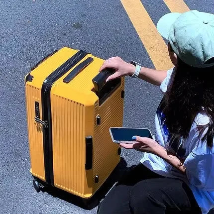 COLENARA High-quality Suitcase Large-capacity ABS + PC Trolley Case Family Travel Essentials Women's with Wheels Rolling Luggage