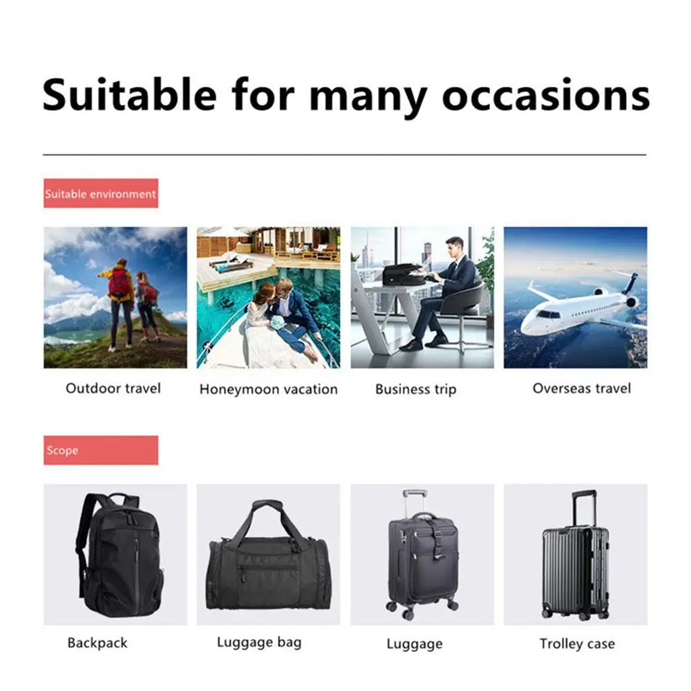 Portable TSA Locks Smart Combination Lock Travel Luggage Suitcase Anti-theft Code Padlock with Steel Cable Customs Password Lock