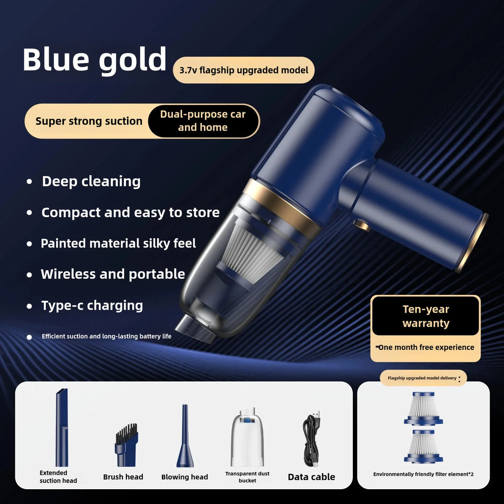 Lenovo 98000PA Wireless Vacuum Cleaner 120W Powerful Suction Home Car Dual- Use Cleaner Portable Handheld Cleaning Machine New