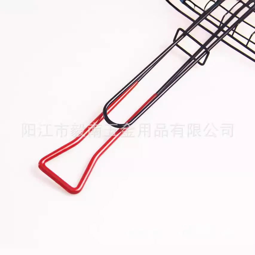 Barbecue Basket Stainless Steel Detachable Folding Square Grill For Roasting Fish Shrimp And Kabob Vegetables On The Stove