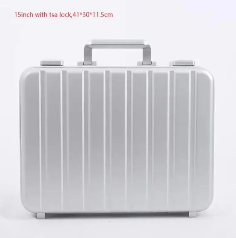 13”15 Inch New Aluminum Briefcase Toolbox Laptop case Business Box With Lock