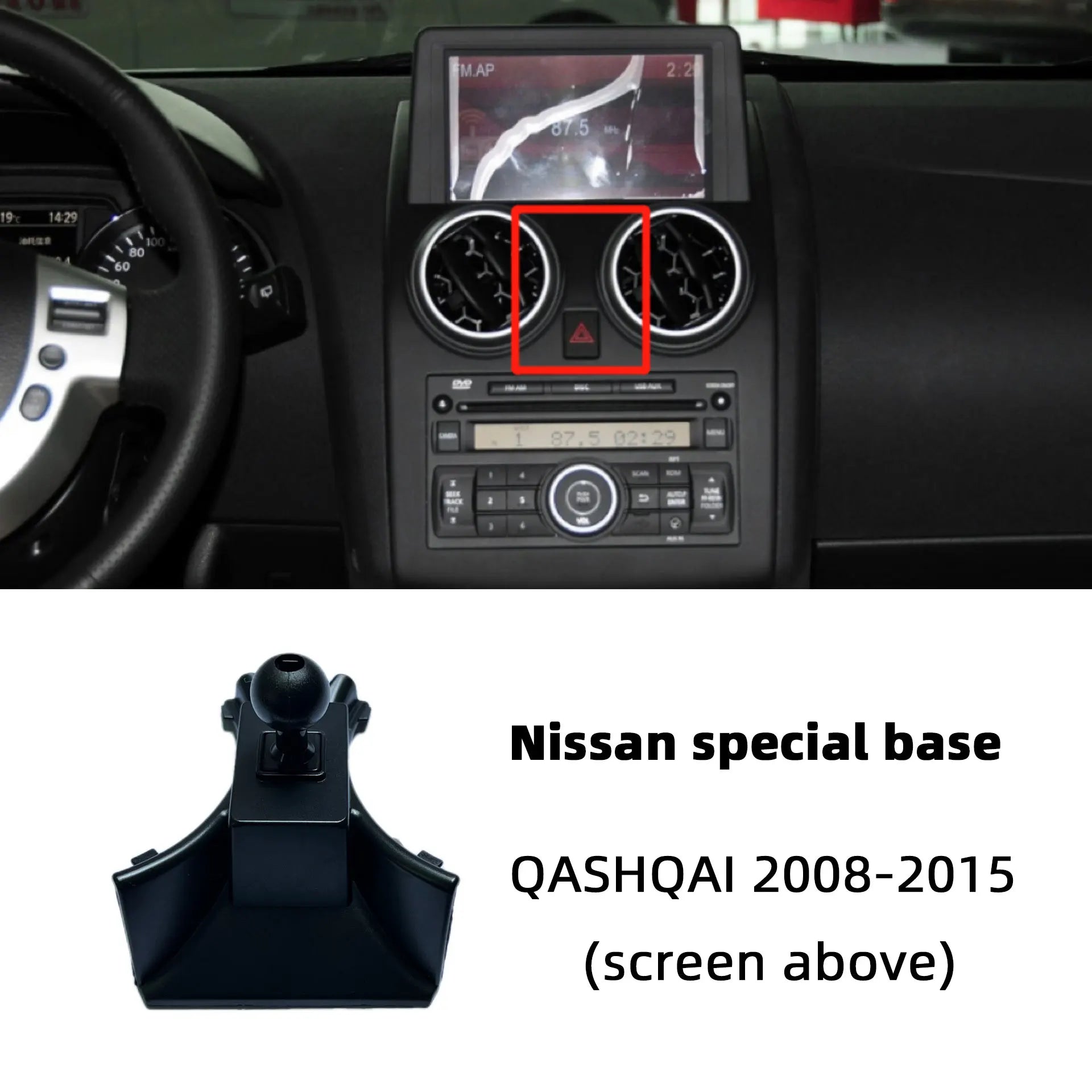 For Nissan X-trail Qashqai Rogue Sport Rogue Altima Versa Car Mobile Phone Holder Base Fixed Air Outlet Bracket Accessory