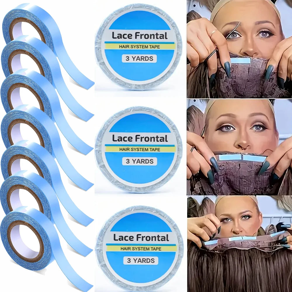 5PC Lace Front Support Wig Tape Double Sided Waterproof Super Hold Adhesive for Lace Front Wig Toupee,Hair Pieces,Hair Extension