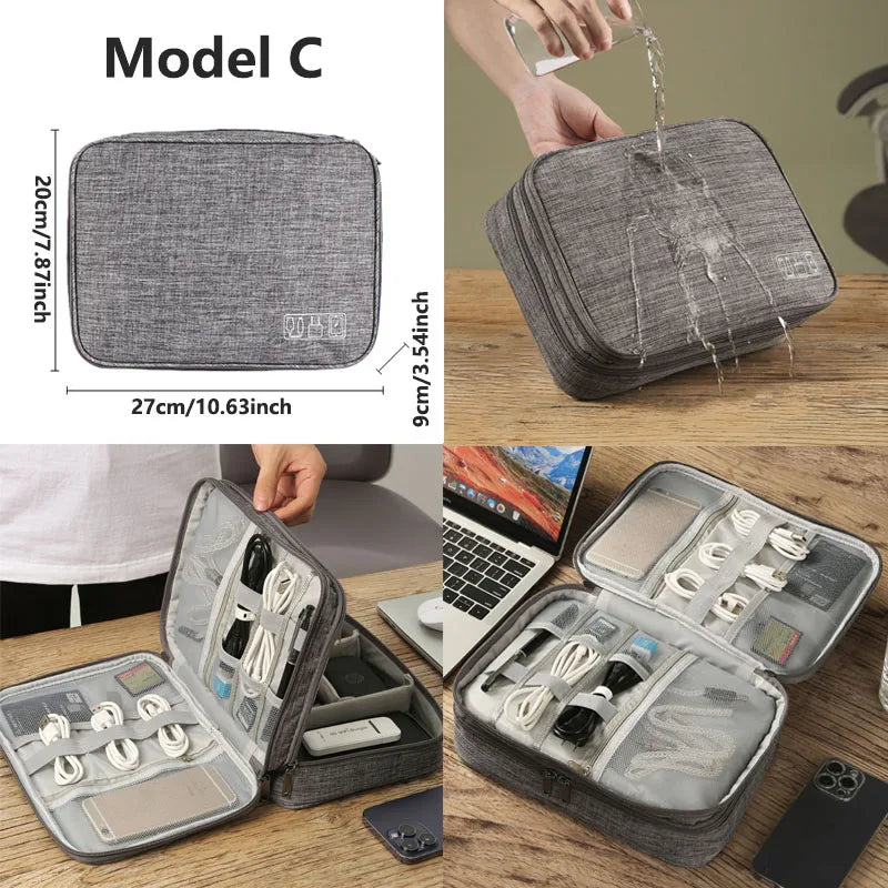 Travel Cable Bag Portable Digital Storage Pouch Waterproof Electronic Accessories Storage Bag Travel Cable Organizer Bags