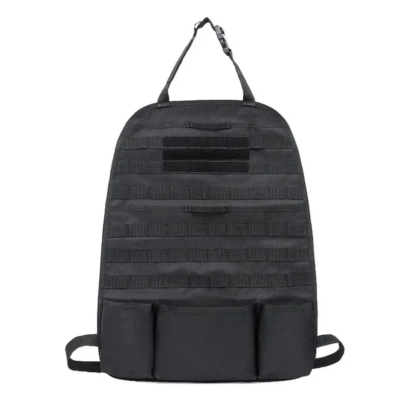 Universal Car Seat Back Organizer Tactical Molle Car Seat Organizer Storage Bag Self-driving Hunting Seat Cover Bag Accessories