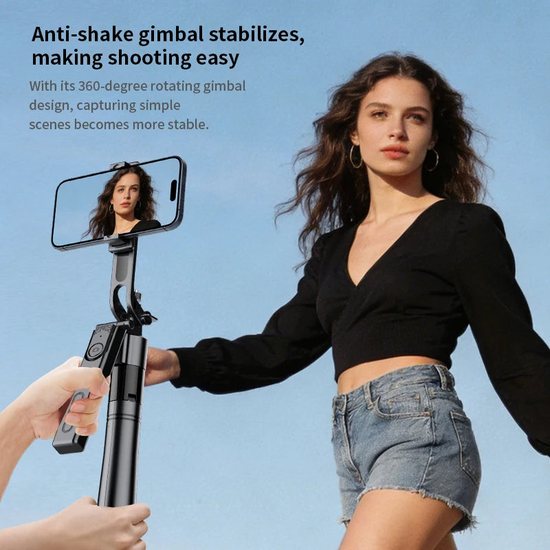 FANGTUOSI 192cm Tripod for Smartphone 360°Auto-Rotation Shooting Selfie Stick Phone Stand AI Face Following, with Remote Control