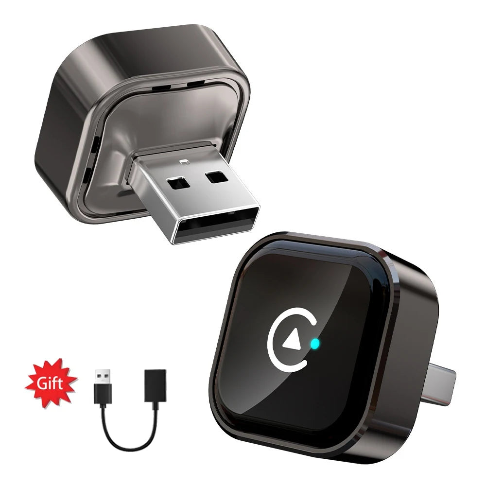 Smart Box Wireless CarPlay & Android Auto Adapter Plug & Play, USB/type-c 5GHz WiFi Low Latency, iOS 10+ Compatibility 99% car