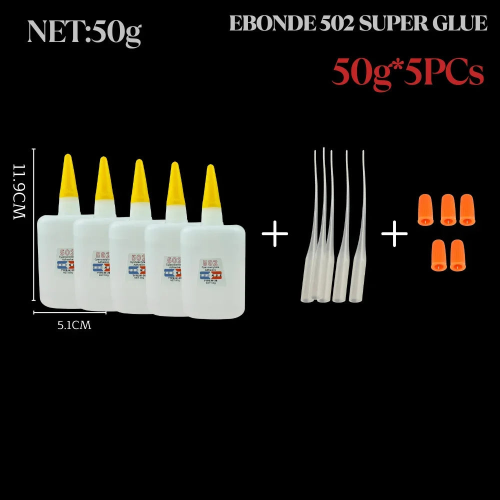 1/3/10PCs 502 Super Glue Instant Quick-Drying Cyanoacrylate Adhesive for Leather Rubber Wood Metal Strong Bond Liquid Glue