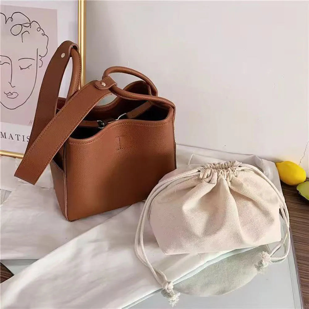 1PC Beige Double Drawstring Storage Bag - A Casual Accessory and Cosmetics Home Sundries Organizer Bag with Secure Closure