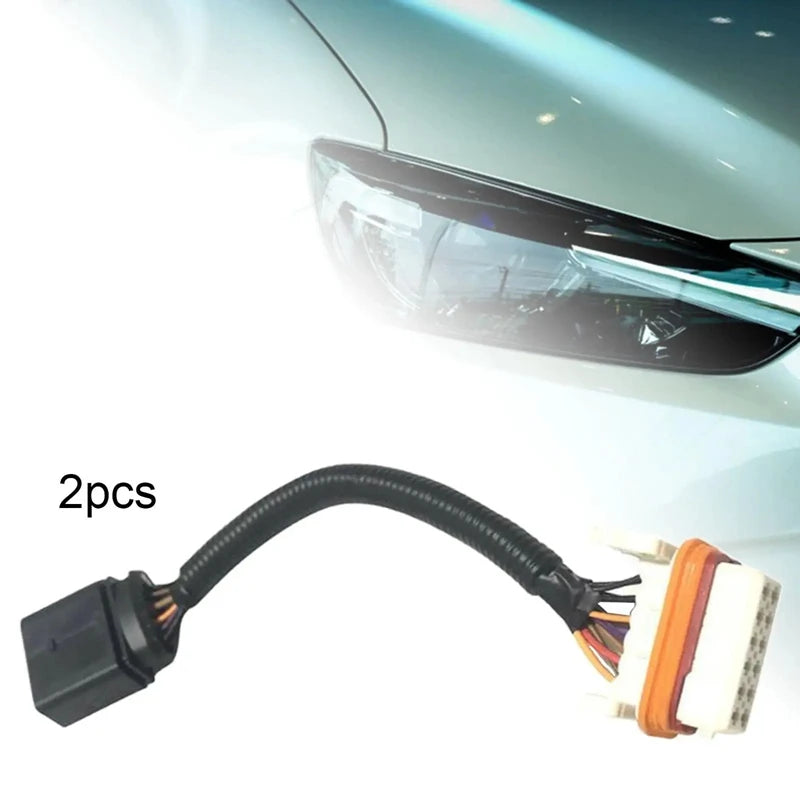 SP-QW2Pcs Car Headlight Wiring Harness for Volkswagen 2004-2007 Adaptor Wire Harness 7L6-971-071-A