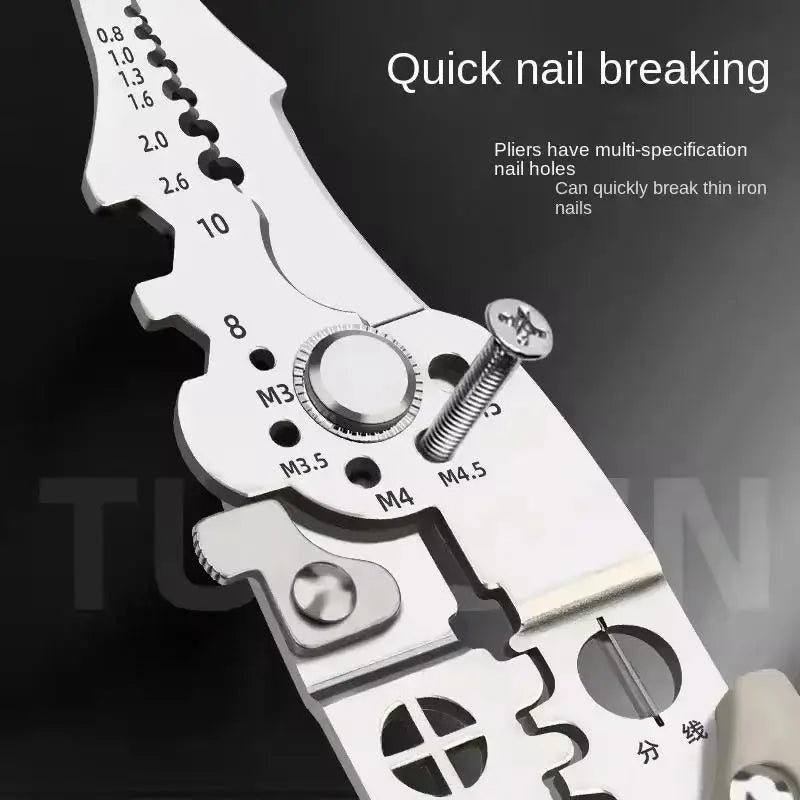 1/2/5pcs Wire Stripper Pliers Multitool, High Precision Electrical Crimper & Cutter, Ergonomic Non-Slip Hand Tools for Electricians, DIY Projects, Workshop Use, Practical Gift for Dad