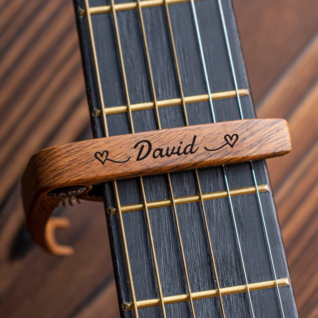 Custom Engraving Name Guitar Capo, Personalized Capo For Electric Guitar, Customized Engraved Capo