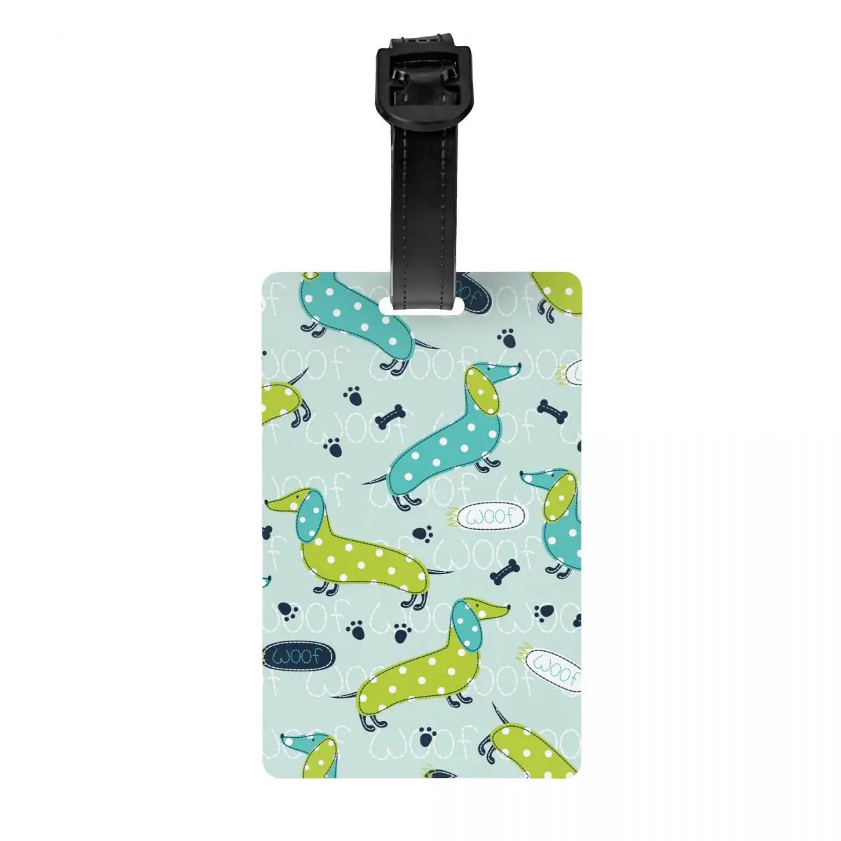 Custom Dachshunds Dog Luggage Tag Privacy Protection Badger Sausage Wiener Baggage Tags Travel Bag Labels Suitcase