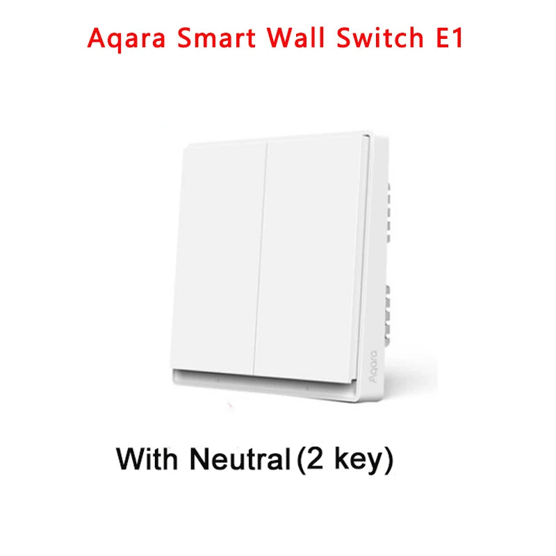 Aqara Smart Wall Switch E1 ZigBee 3.0 Smart Home Wireless Key Light Switch Fire Wire With NO Neutral For Mi Home Homekit APP
