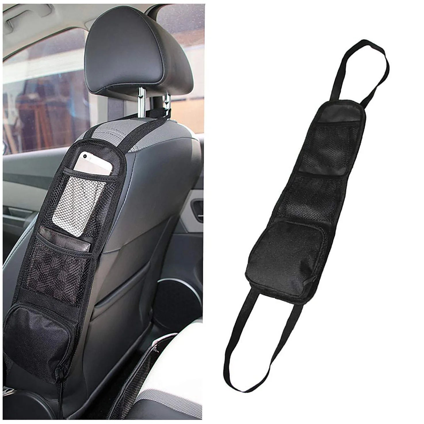Car Seat Organizer Multifunctional Oxford Fabric Car Back Multi Pocket Storage Bag with Tablet Holder Protector for Kids