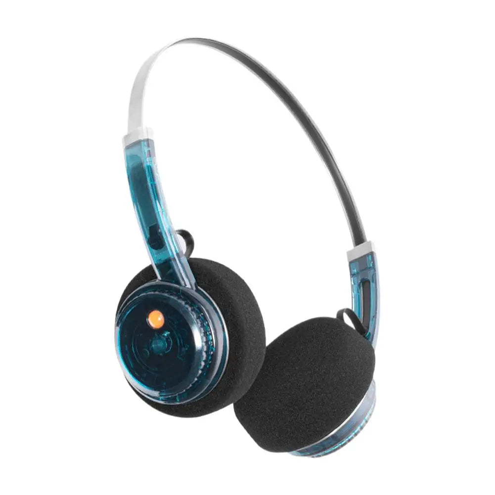 Retro Transparent Headband Bluetooth Headphone Rotate to Adjust Volume Songs Wireless HIFI Stereo Earphone
