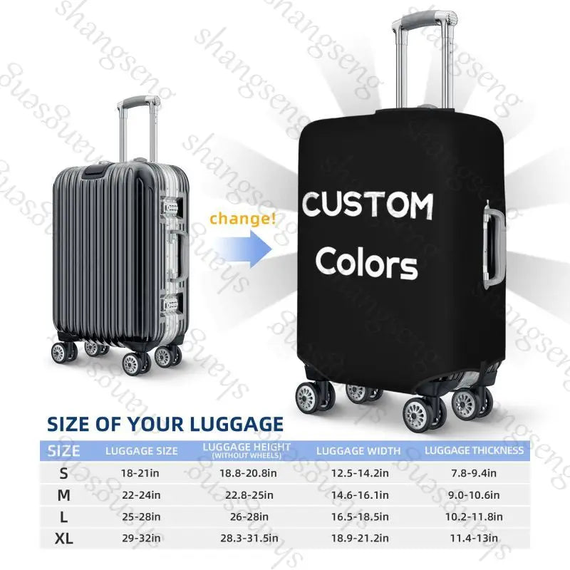 Solid color printing DIY Travel Luggage Cover Elastic Suitcase Trolley Protector dust cover Suitcase Case For 18-32" Luggage