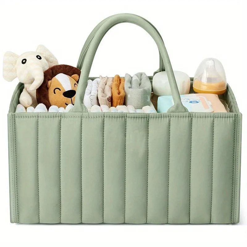 Baby Stroller Bag Home Storage Bag Large Capacity Felt Cloth Mommy Bags Carrying Handle Diaper Storage Bags Stroller Organizer
