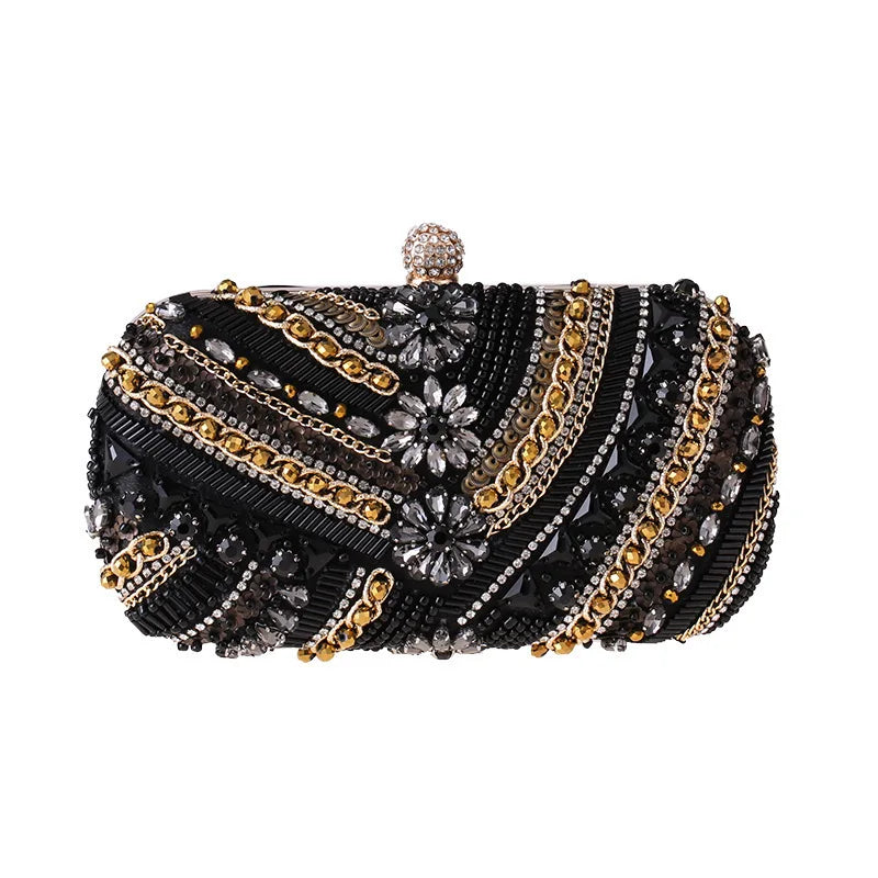 High Quality Beaded Bag Shape Wedding Dinner Party Ladies Beaded Embroidery Evening Bag