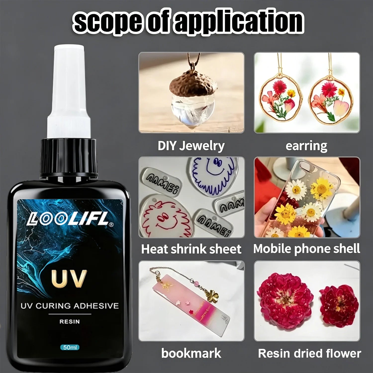 UV Resin Clear Hard Upgraded Crystal Clear Epoxy Resin Up Premixed UV Curing Adhesive Cure for Craft DIY Glass Jewelry Making