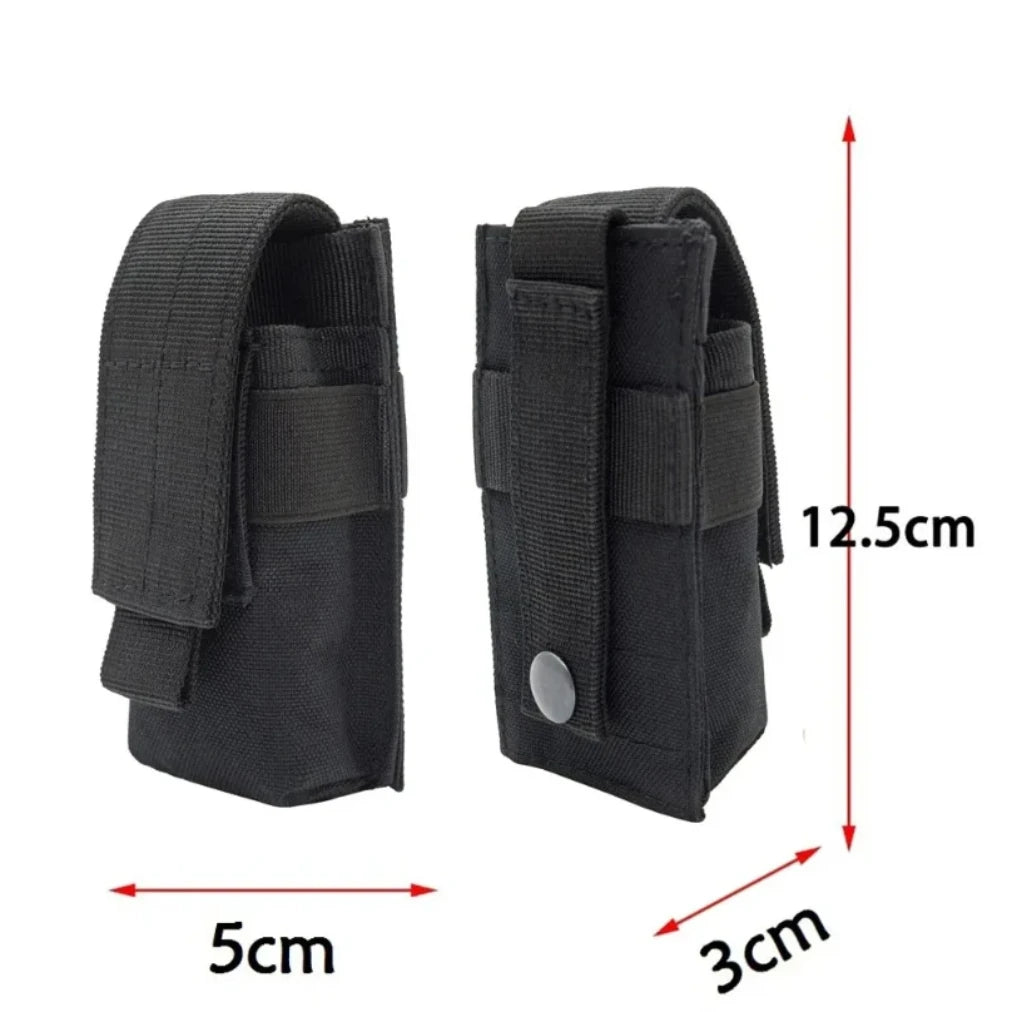 Tactical Magazine Pouch Pocket Camouflage Storage Bag With Belt Hook Outdoor Leisure Flashlight Pouch Flashlight Holder Set