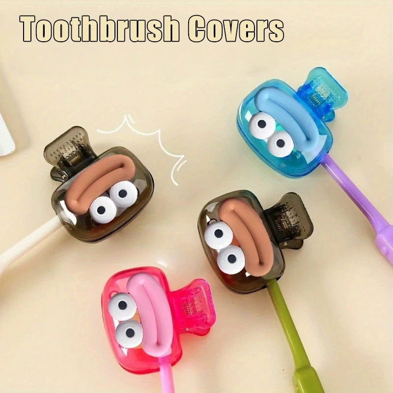 Toothbrush Covers Mini Toothbrush Head Cover Portable Toothbrush Protector Coverings Clips Suitable For Camping Business Travel