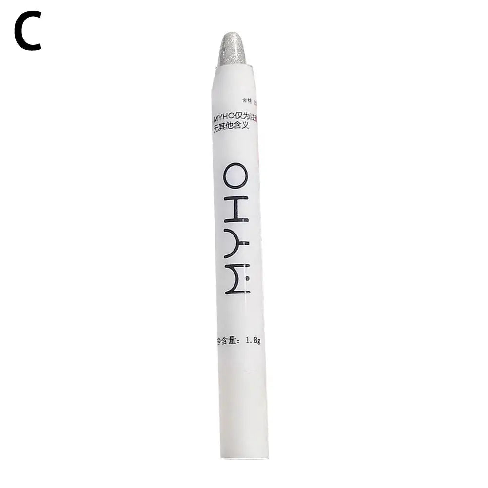 3 colors Glitter Lying Silkworm Pen Matte White Pearlescent White Pearl Silver Lying Silkworm Highlighter Brightening Makeup