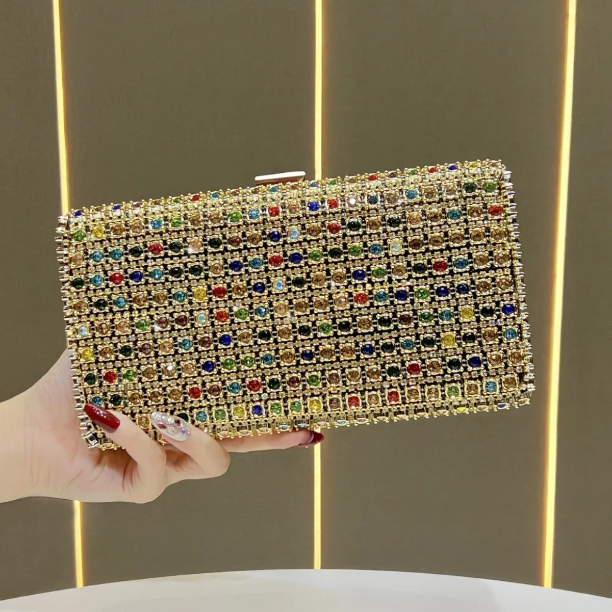 women's clutch exquisite fashion dinner  celebrity rhinestone chain portable women's crossbody women's bag