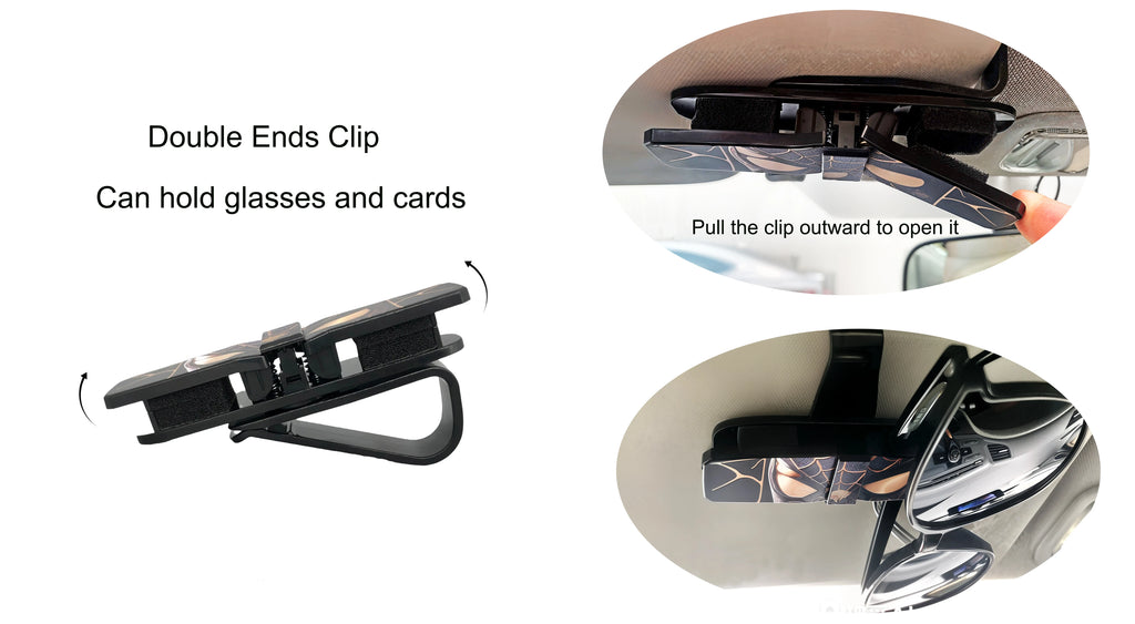 Car Glasses  Holder Car Sun Visor Glasses Holder Sunglasses Clip Card Ticket Eyeglasses Holder Auto Interior Accessories